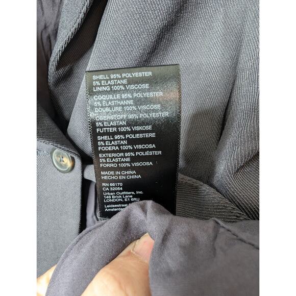 Free People Suit Shop Blazer Vest Charcoal Gray Size Medium - Picture 6 of 10